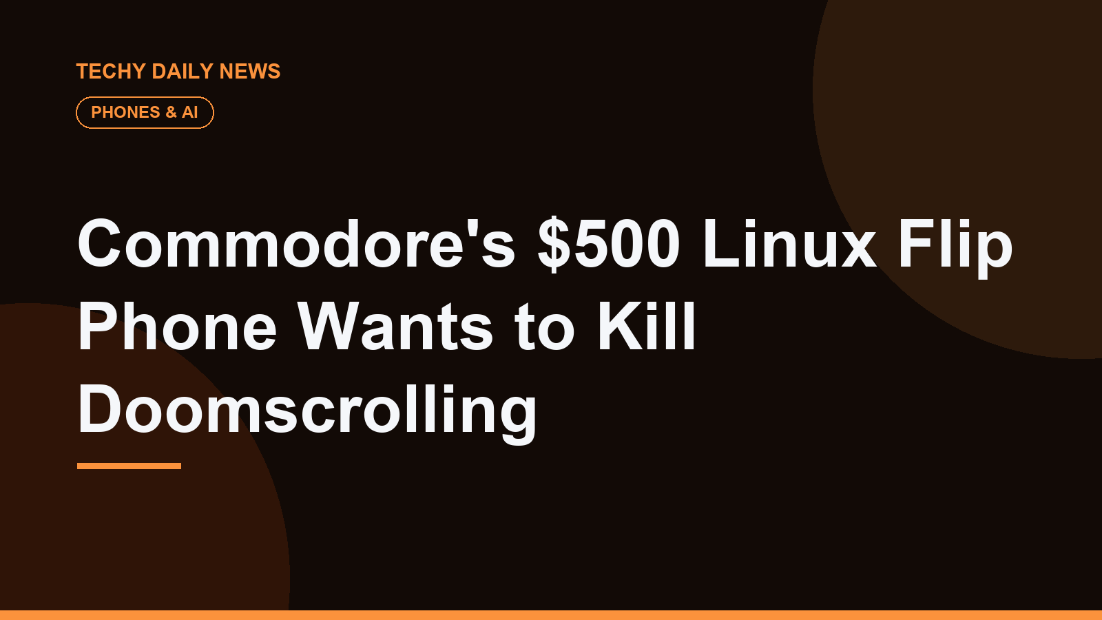 Commodore's $500 Linux Flip Phone Wants to Kill Doomscrolling